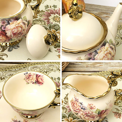 Fanquare porcelain milk jug complements tea service