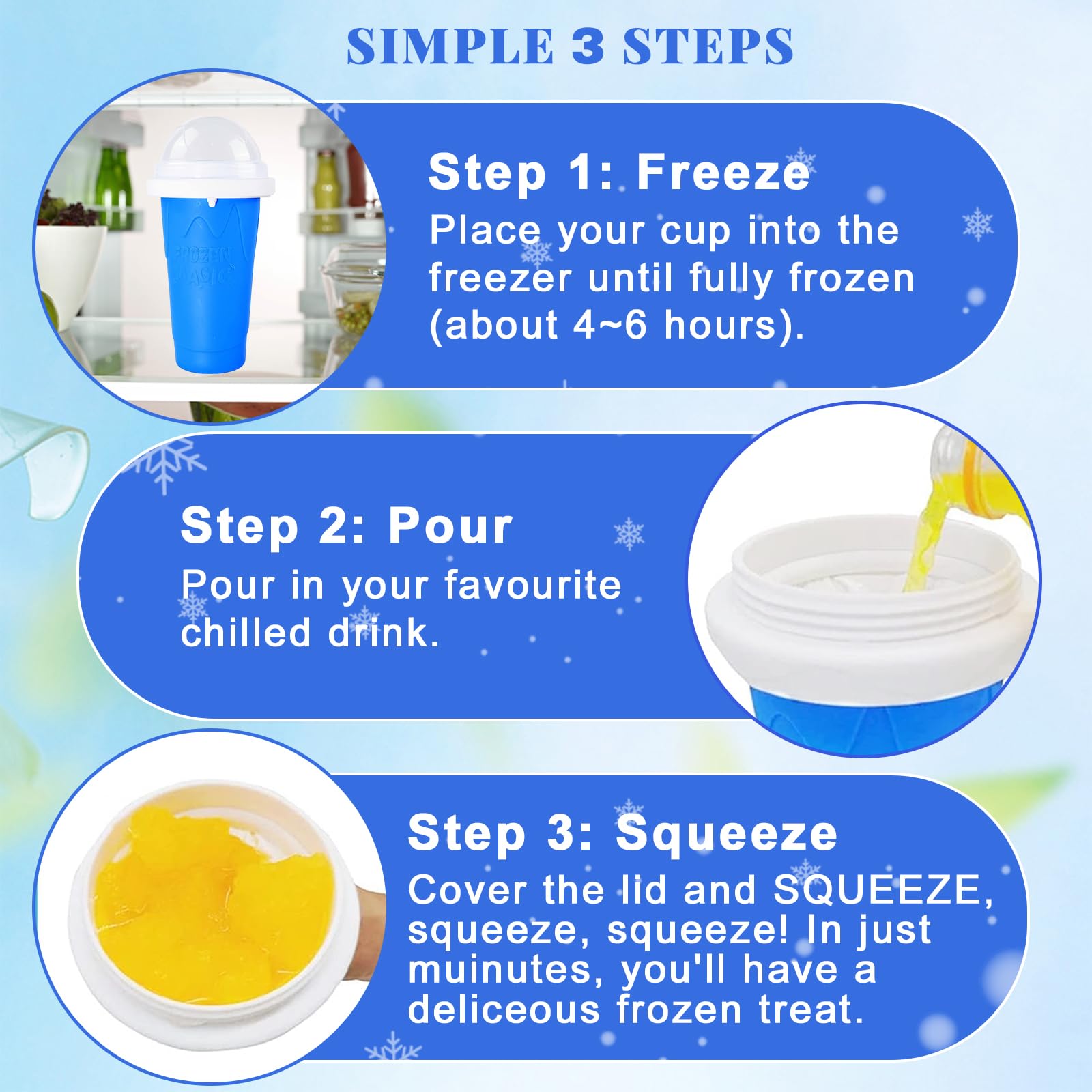 Two-pack FANS-ONE slushie cups for family-friendly beverages.