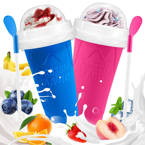 FANS-ONE Slushie Cup ready for freezing to create quick frozen treats at home.