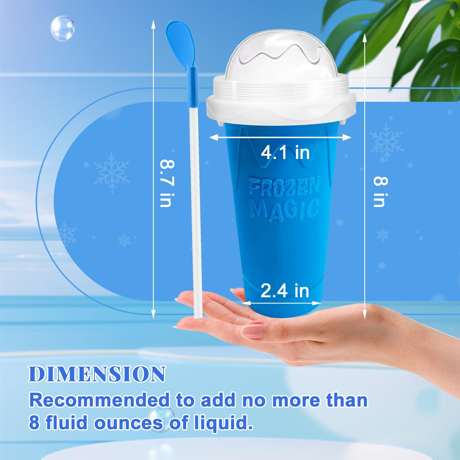 Keeps original drink flavor in every sip with FANS-ONE DIY slushie cups.