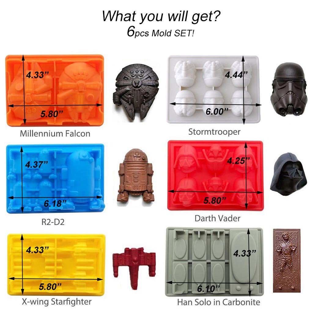 FantasyBear Star Wars mold gummies—safe silicone for chewy treats