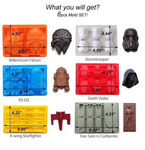 FantasyBear Star Wars mold gummies—safe silicone for chewy treats