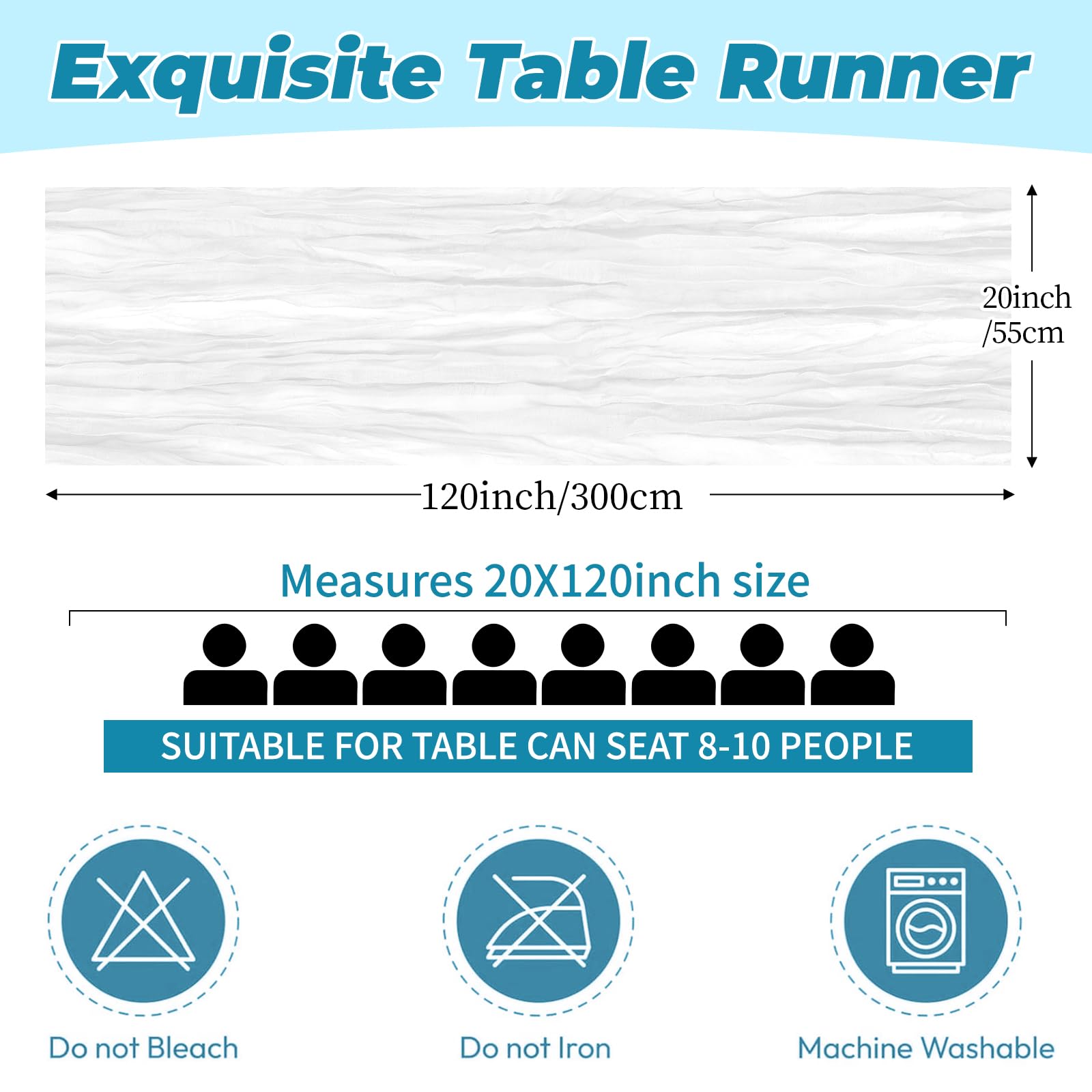 FANTEKE cheesecloth table runner bulk pack enables quick event styling