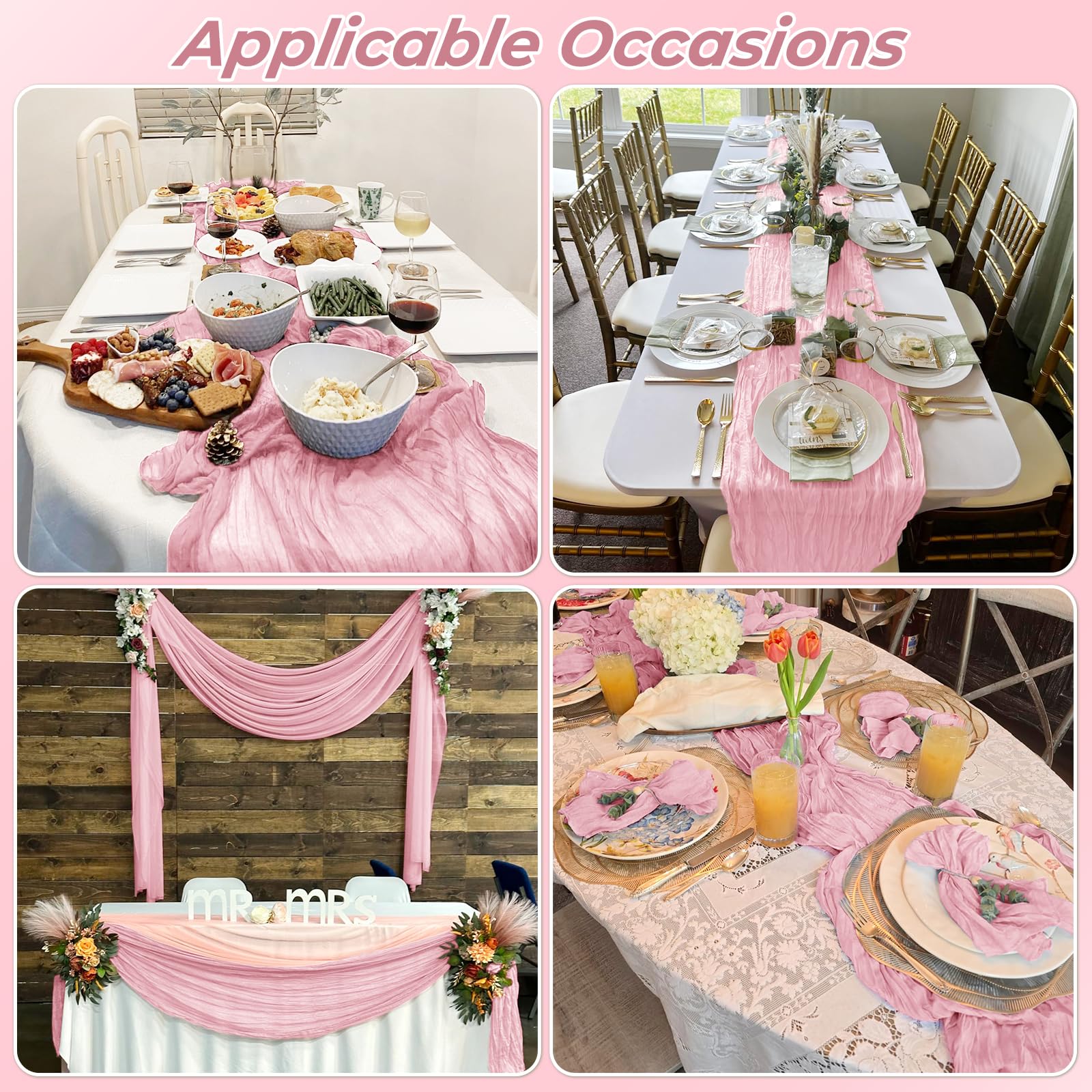 FANTEKE easy care instructions for cheesecloth table runners