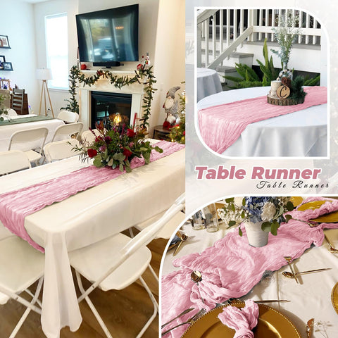 FANTEKE table runner drapes smoothly on curved banquet tables
