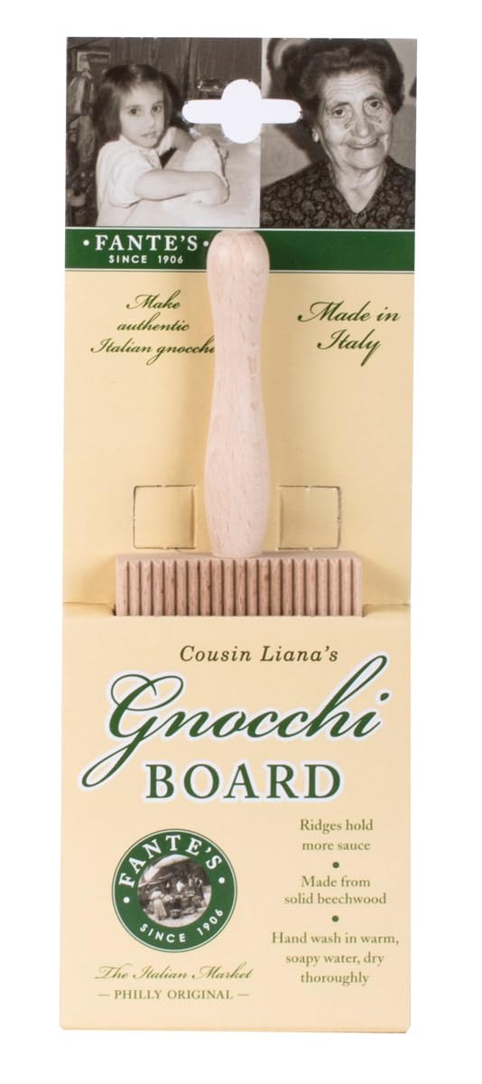 Fante's Gnocchi Board shapes dough into uniform gnocchi