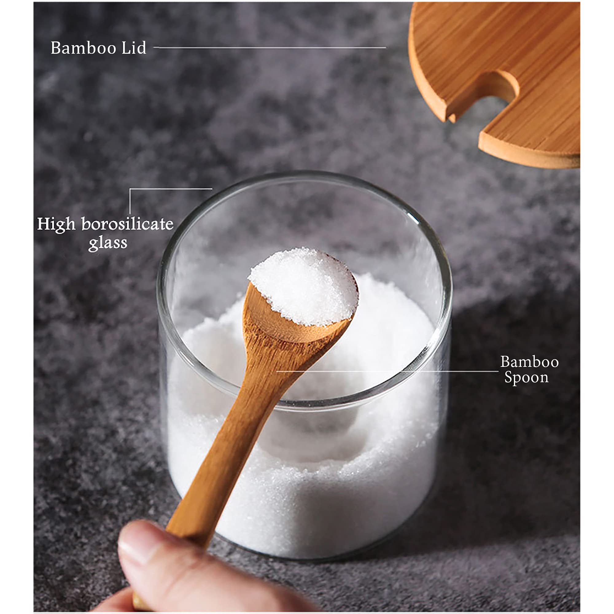 FANTESTICRYAN clear glass jars showcase spice colors for easy selection.