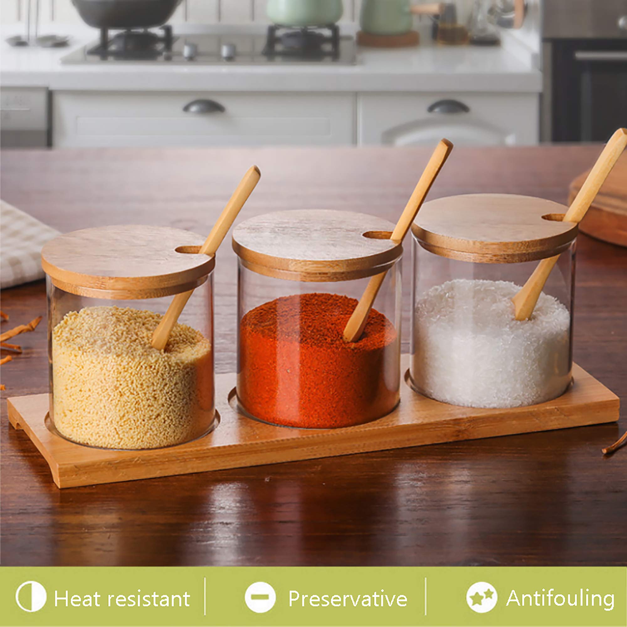 FANTESTICRYAN spice set suits salt, pepper, sugar, and more.