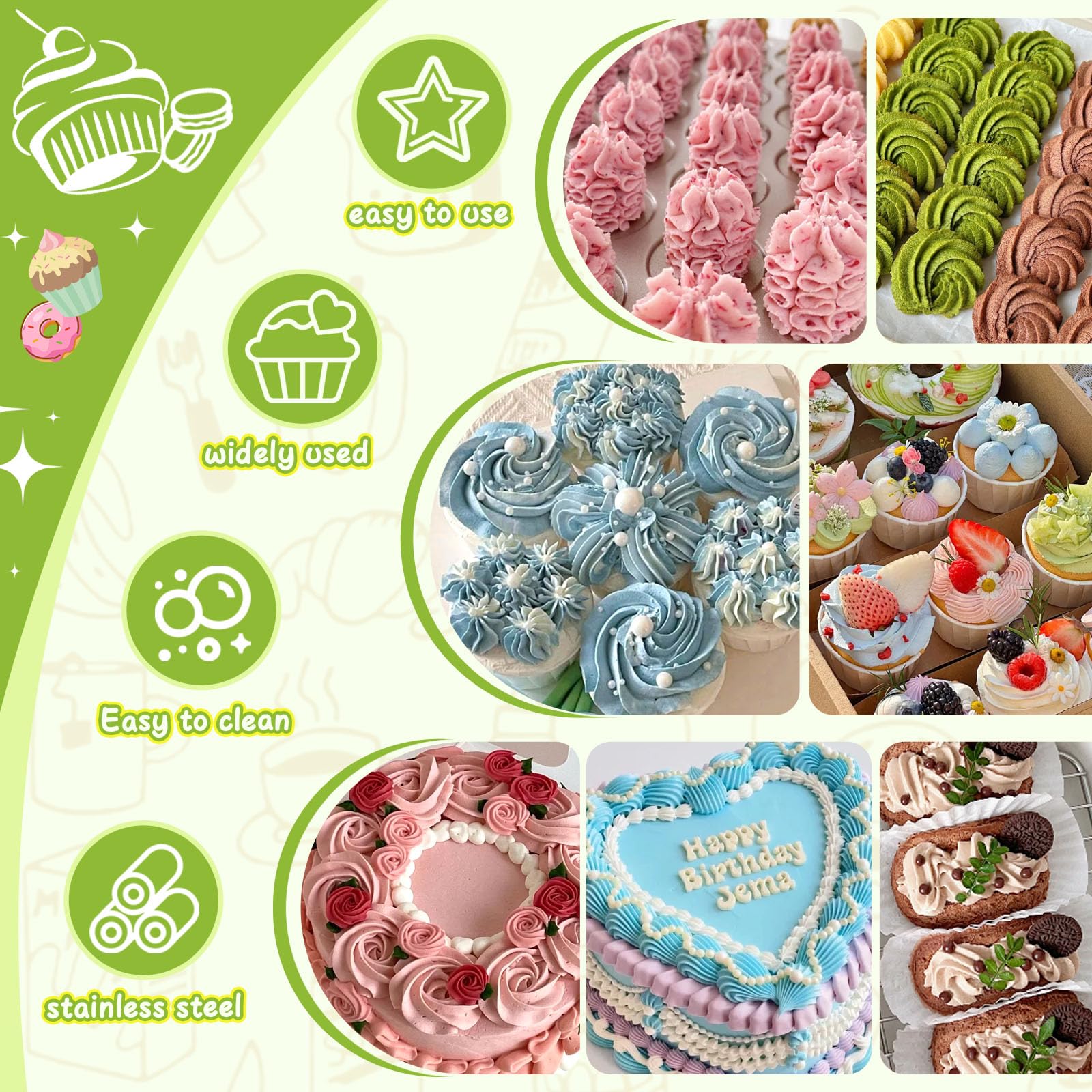 FANTEXY nozzle-patterns collection enables creative dessert designs