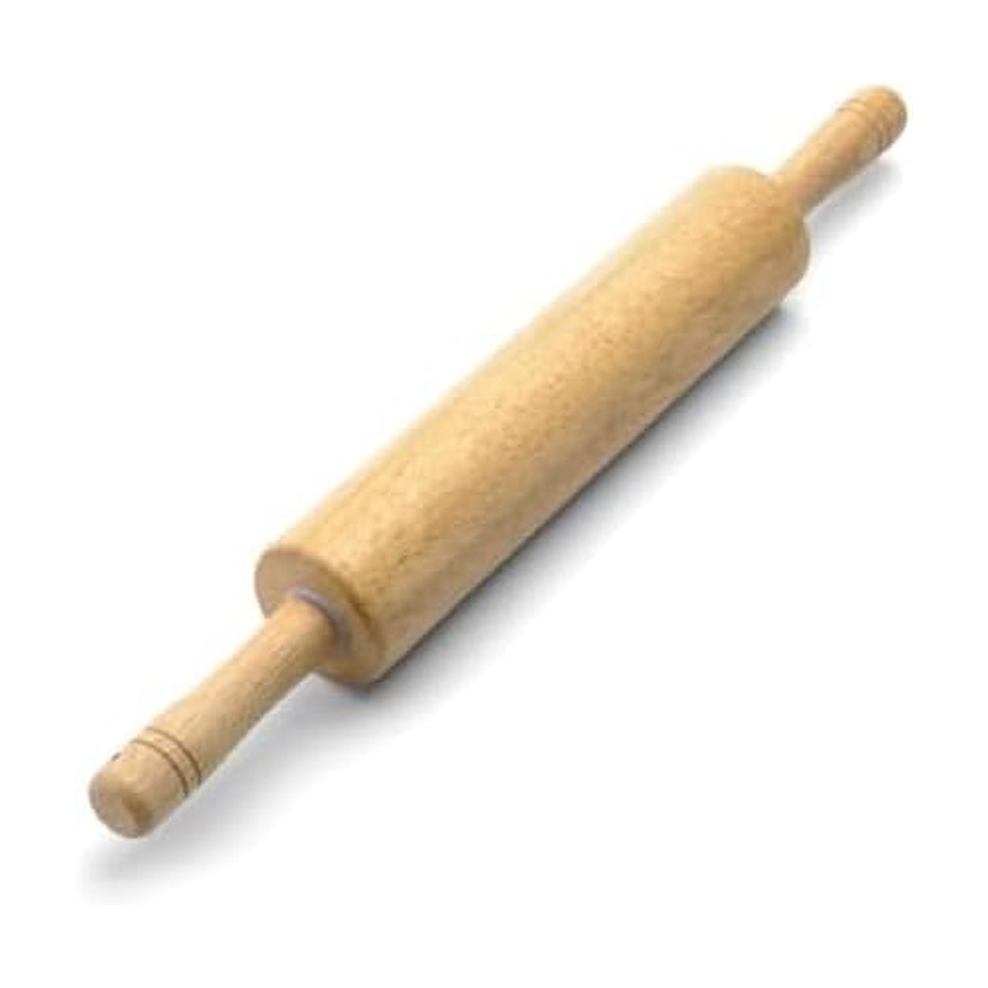Farberware Classic Wood Rolling Pin barrel for consistently even dough.