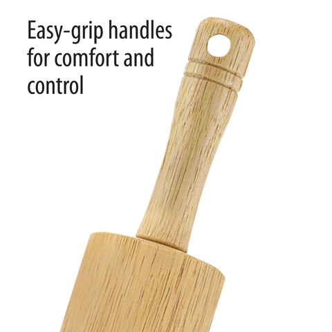Farberware rolling pin versatile for bread, pie, pastries, and cookies.