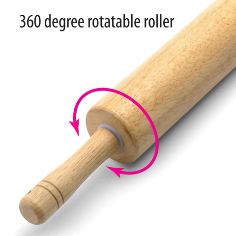 Farberware rolling pin smooth surface glides easily over dough.