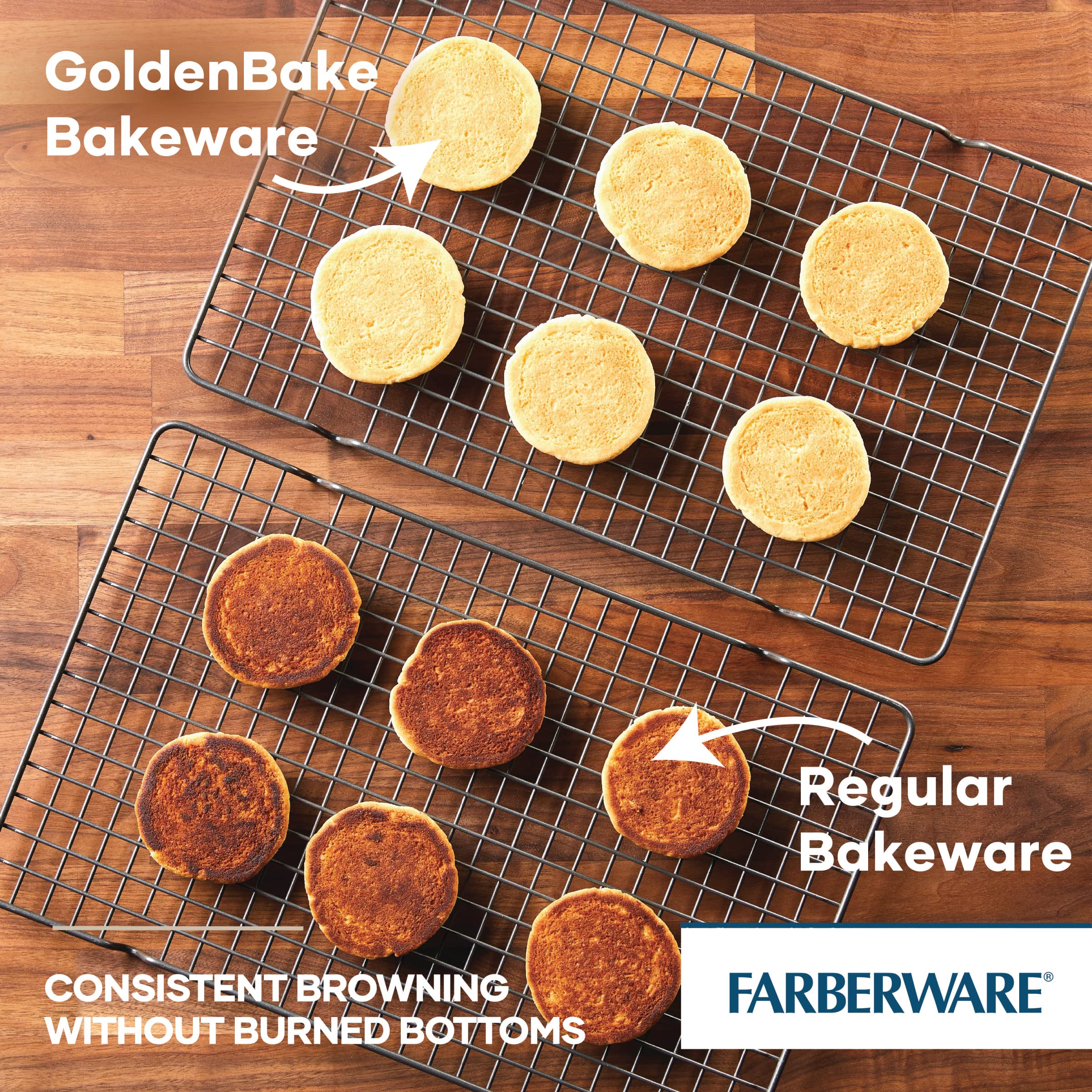 Farberware GoldenBake insulated pocket closeup showing air space.