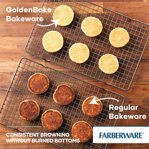 Farberware GoldenBake insulated pocket closeup showing air space.
