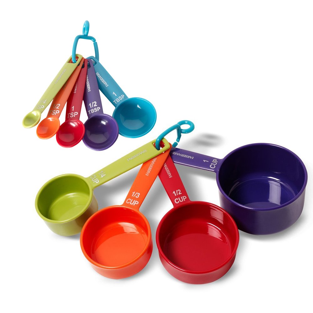 Farberware measuring cups nest with ring for organized cooking tasks