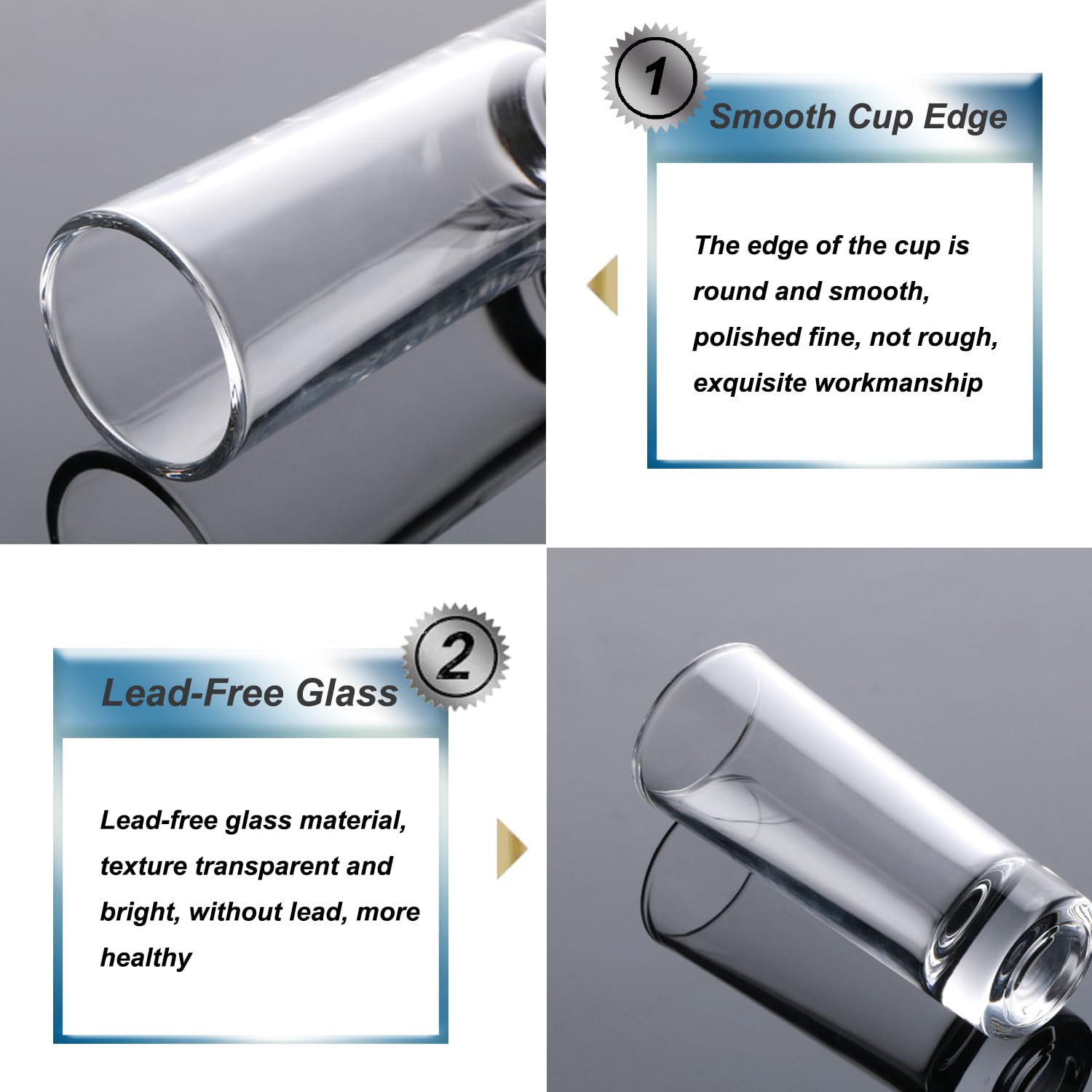 Farielyn-X 12-pack shot glasses ensure ample supply for entertaining guests.
