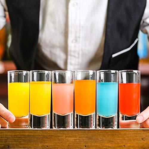 Farielyn-X shot glasses are dishwasher-safe for quick cleanup.