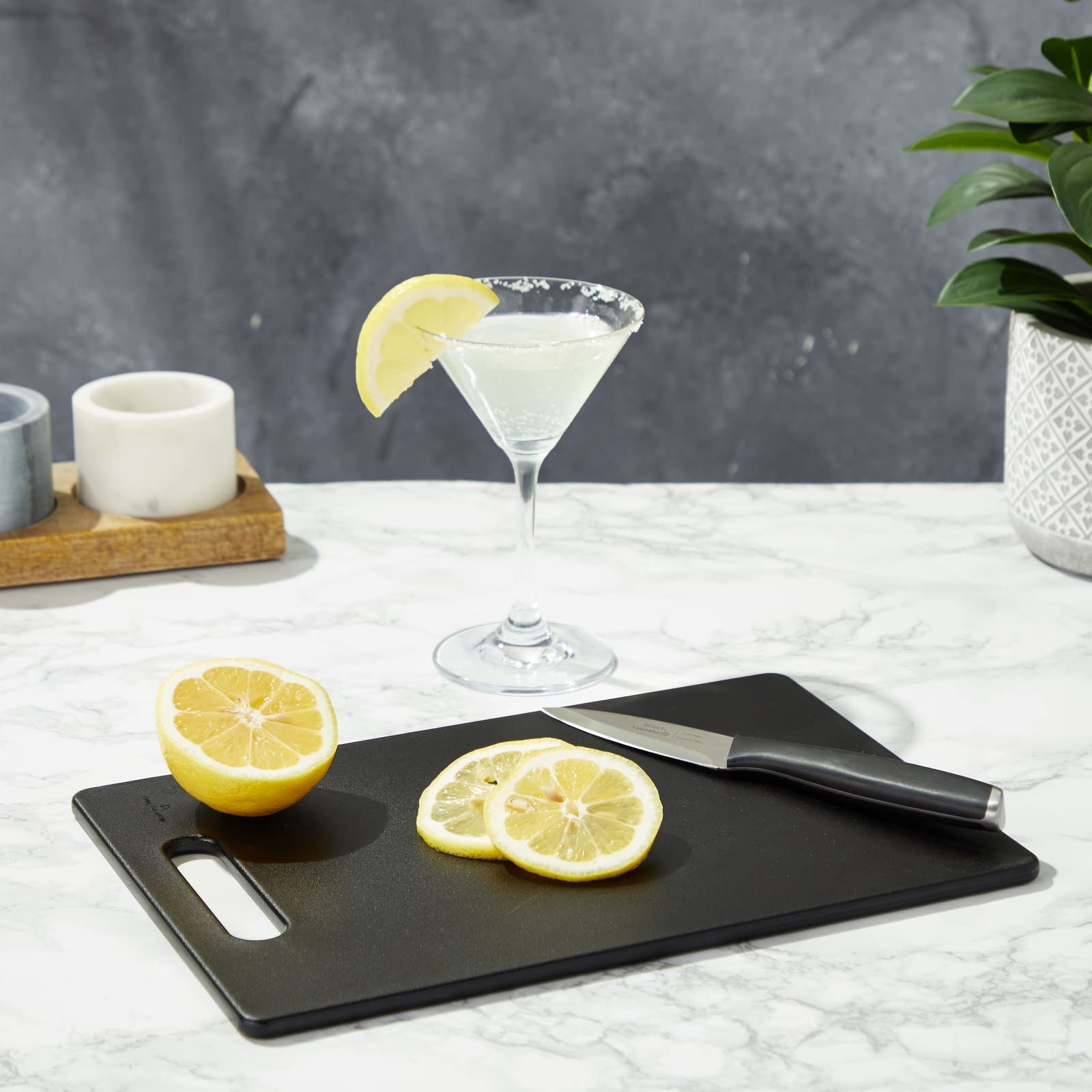 Farmlyn Creek bar-ready cutting board shown in a stylish charcuterie setup.