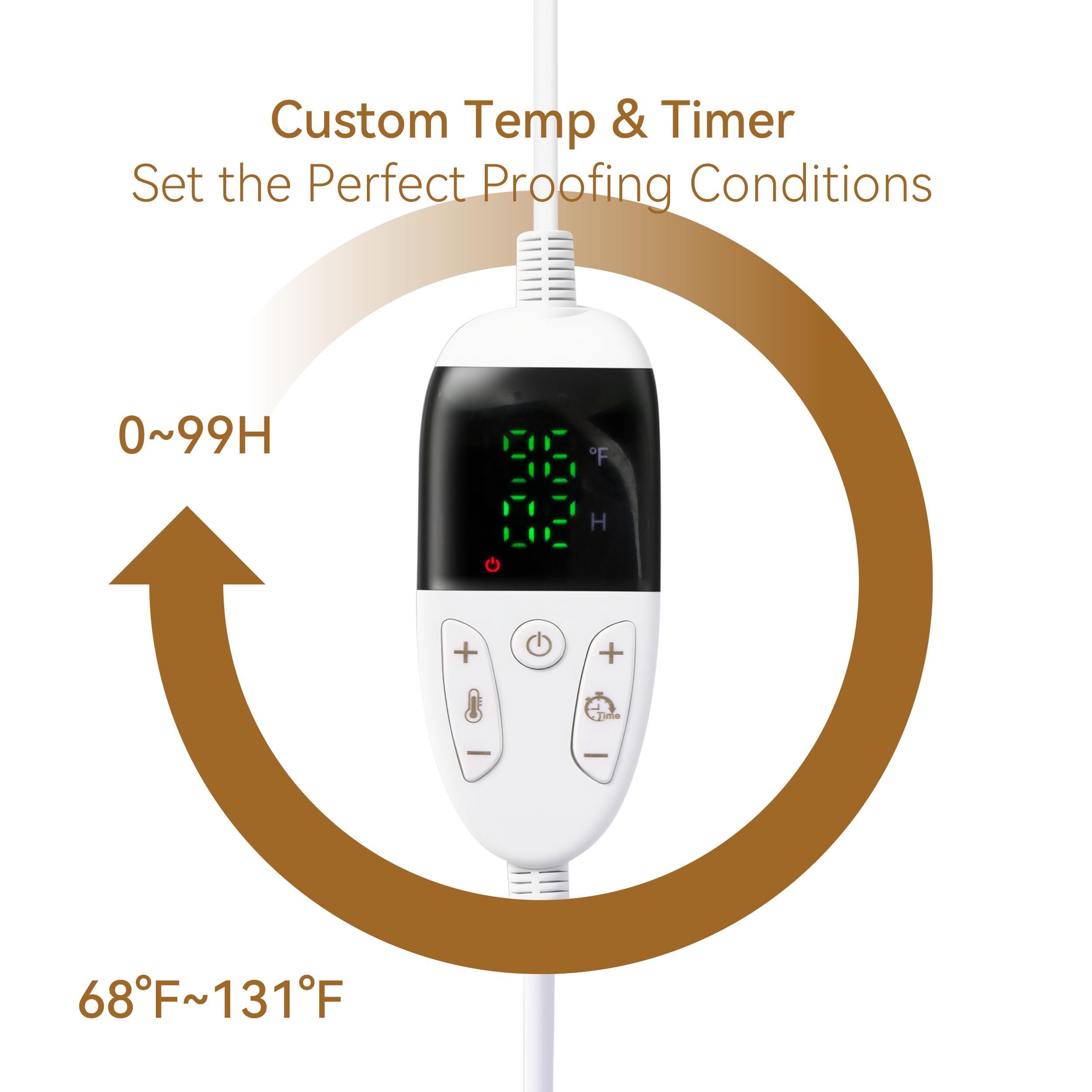 FarWalx proofer with front, back, and bottom heating for consistent warmth.