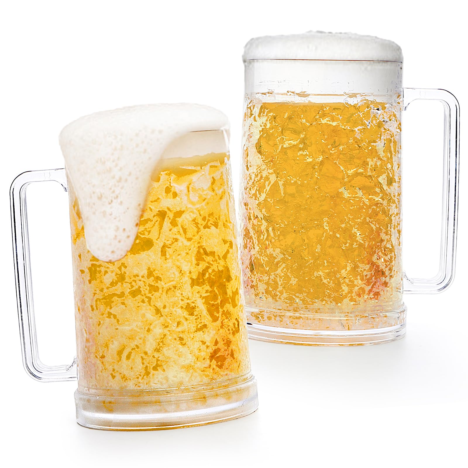 Fasmov freezer beer mug 16oz capacity for casual pours.