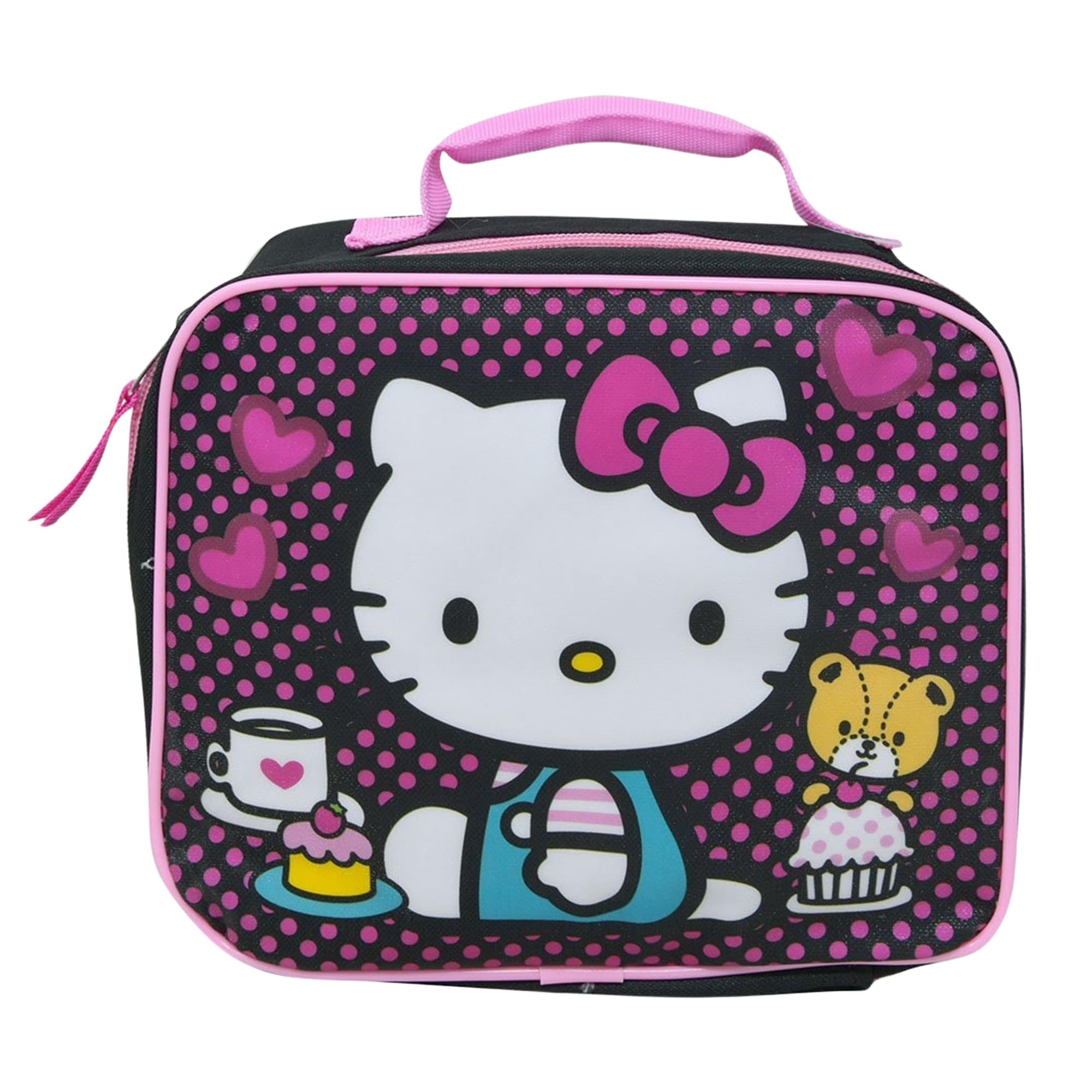 Fast Forward Hello Kitty lunch bag interior shows insulation for keeping meals fresh.