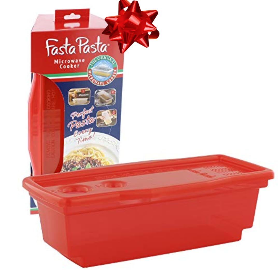 USA-made branding on Fasta Pasta cooker emphasizing durability and design.