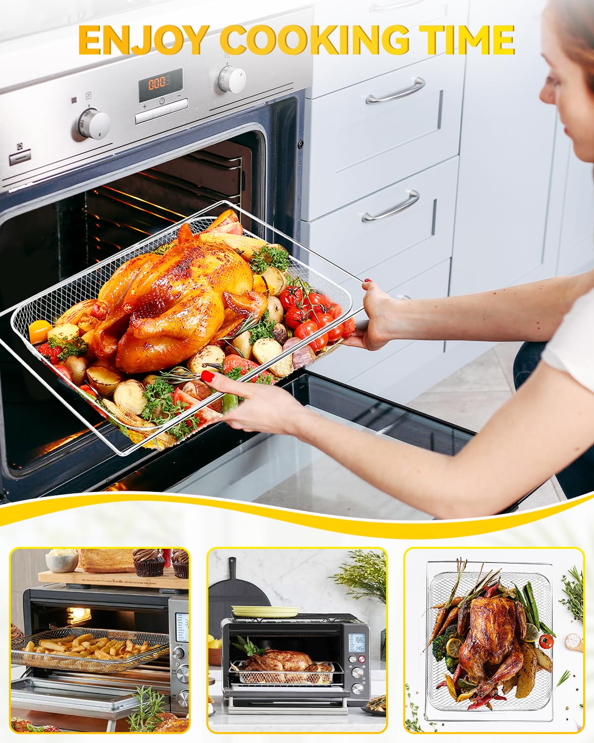 Replacement accessory for countertop ovens with 11 functions