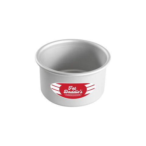 Fat Daddio's anodized round cake pan 5x3-inch with a smooth interior for easy release