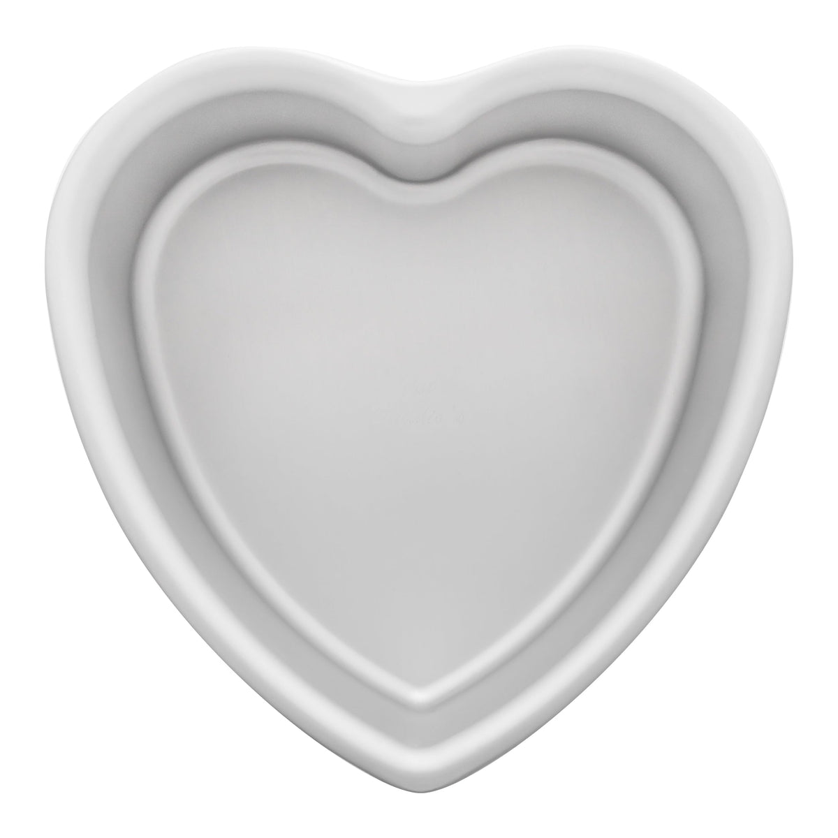 Fat Daddio's PHT-83 heart cake pan top view for even baking