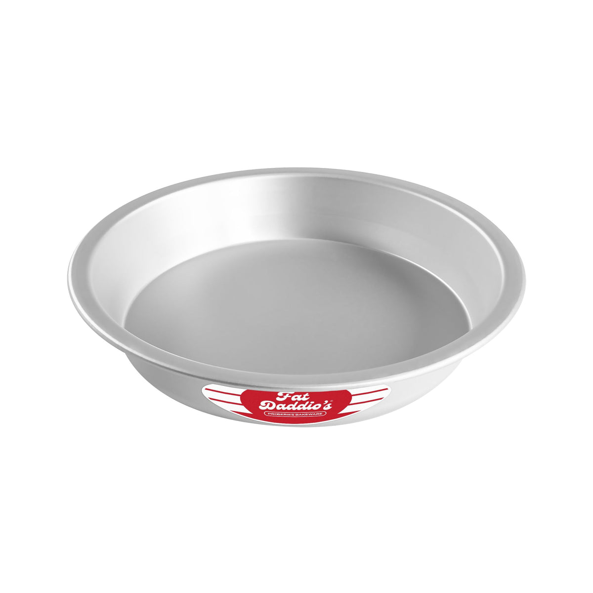 Fat Daddio's pie pan, 9-inch top diameter, for bakery-style pies with even heat.