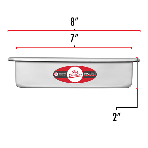 Fat Daddio's POB-7112 pan stackable side view for compact storage.
