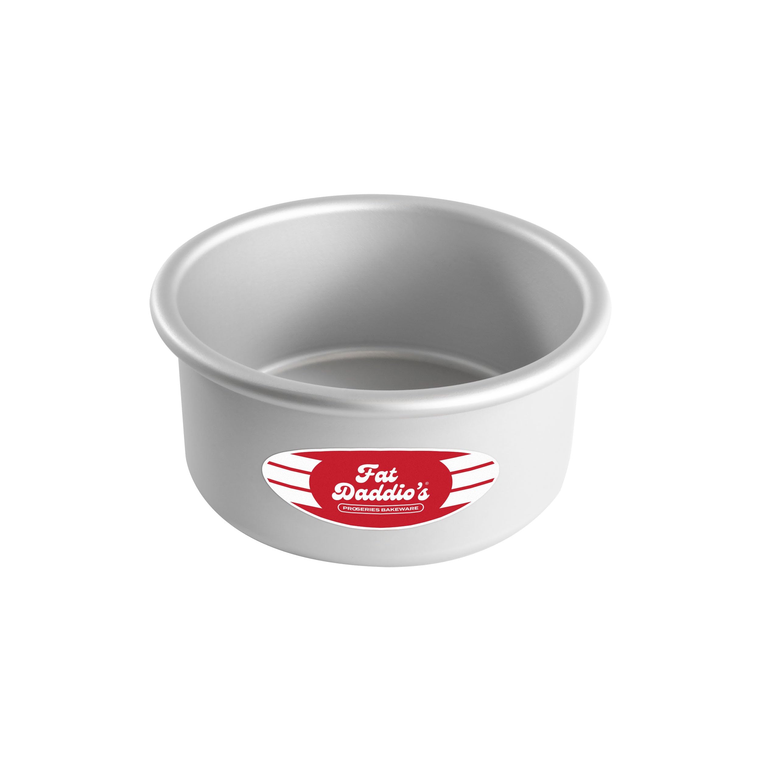 Fat Daddio's PRD-63 anodized round cake pan, 6x3 inch, showcases even baking.