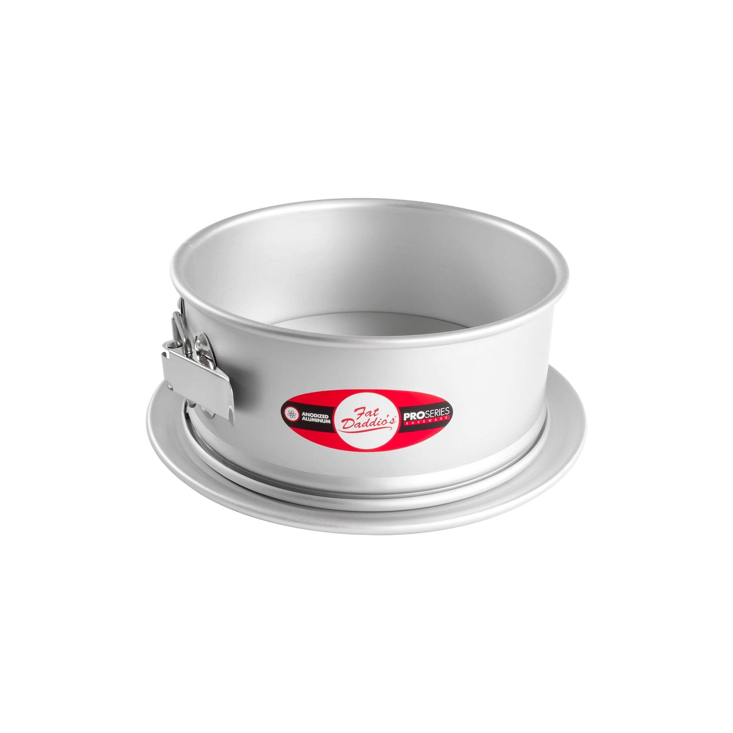 Fat Daddio's round springform pan with 3-inch high walls for tall cheesecakes.
