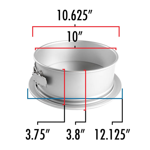Fat Daddio's round springform pan removable pedestal base eases cake release.