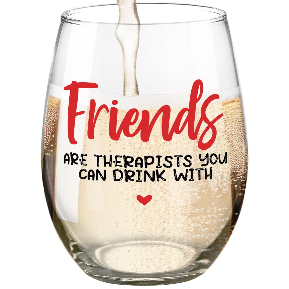 Fatbaby stemless wine glass for best friends, ideal for girls' nights.