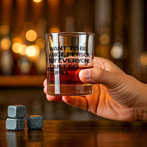 Fatbaby 10 oz whiskey glass, perfect for birthdays, holidays, and casual after-work toasts.