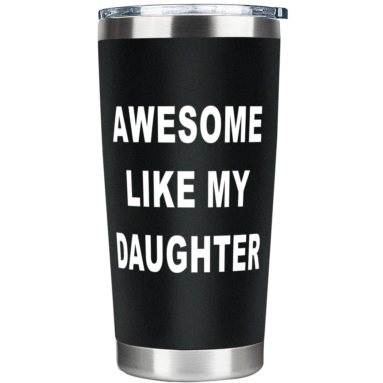 Fatbaby Dad Tumbler front view with lid for everyday gift use and dad-approved style.