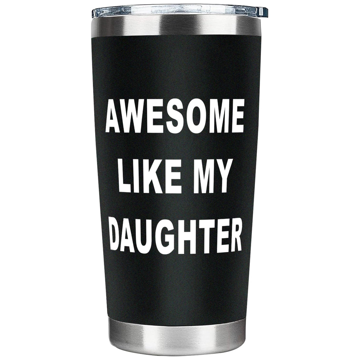 Fatbaby Dad Tumbler front view with lid for everyday gift use and dad-approved style.