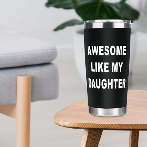 Fatbaby Dad Tumbler gift-ready packaging highlights thoughtful father gift from daughter.