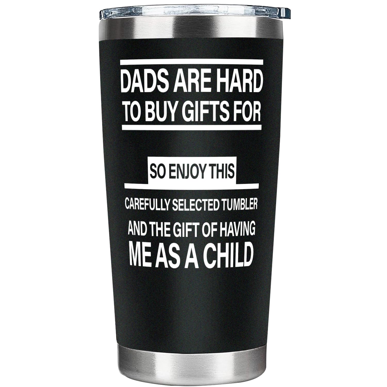 Fatbaby Dad Tumbler front view 20oz for daily coffee on the go.