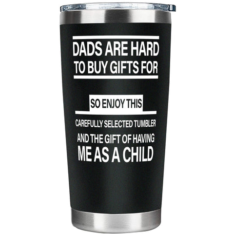 Fatbaby Dad Tumbler front view 20oz for daily coffee on the go.