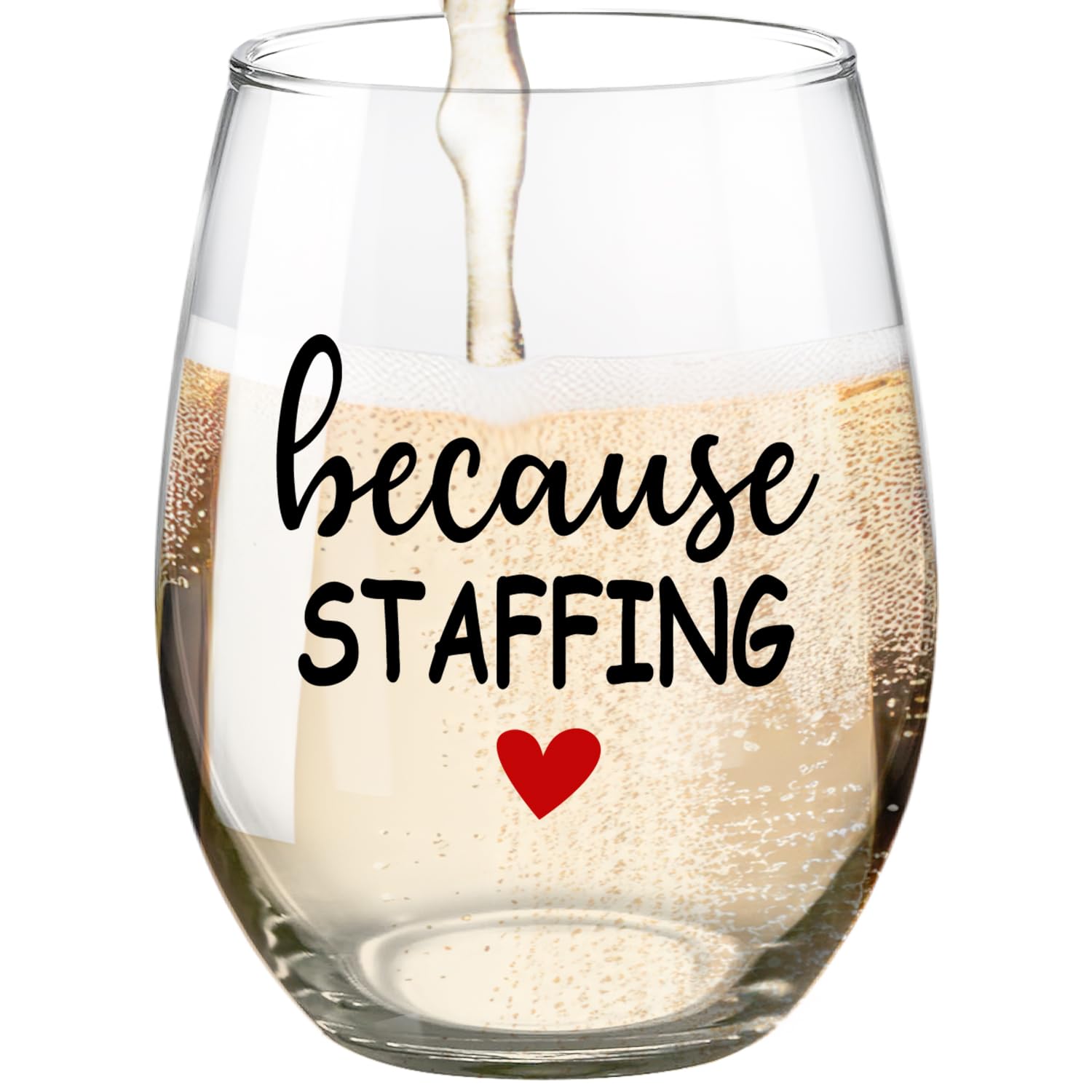 Fatbaby stemless wine glass front view showing comfortable grip and clarity