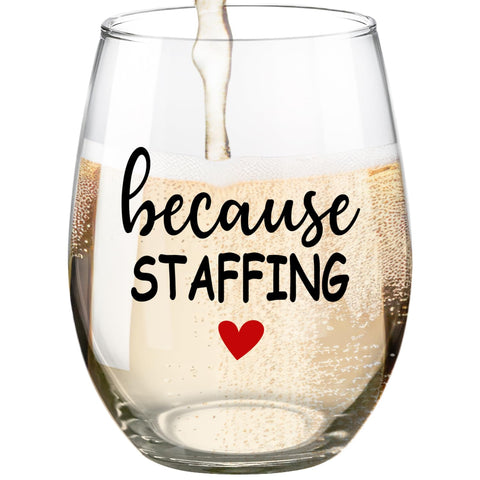 Fatbaby stemless wine glass front view showing comfortable grip and clarity