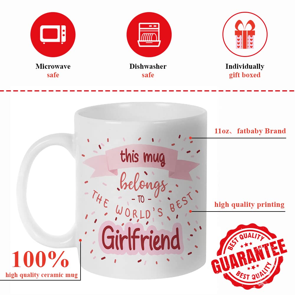 Fatbaby World's Best Girlfriend mug, 11oz ready for tea or coffee