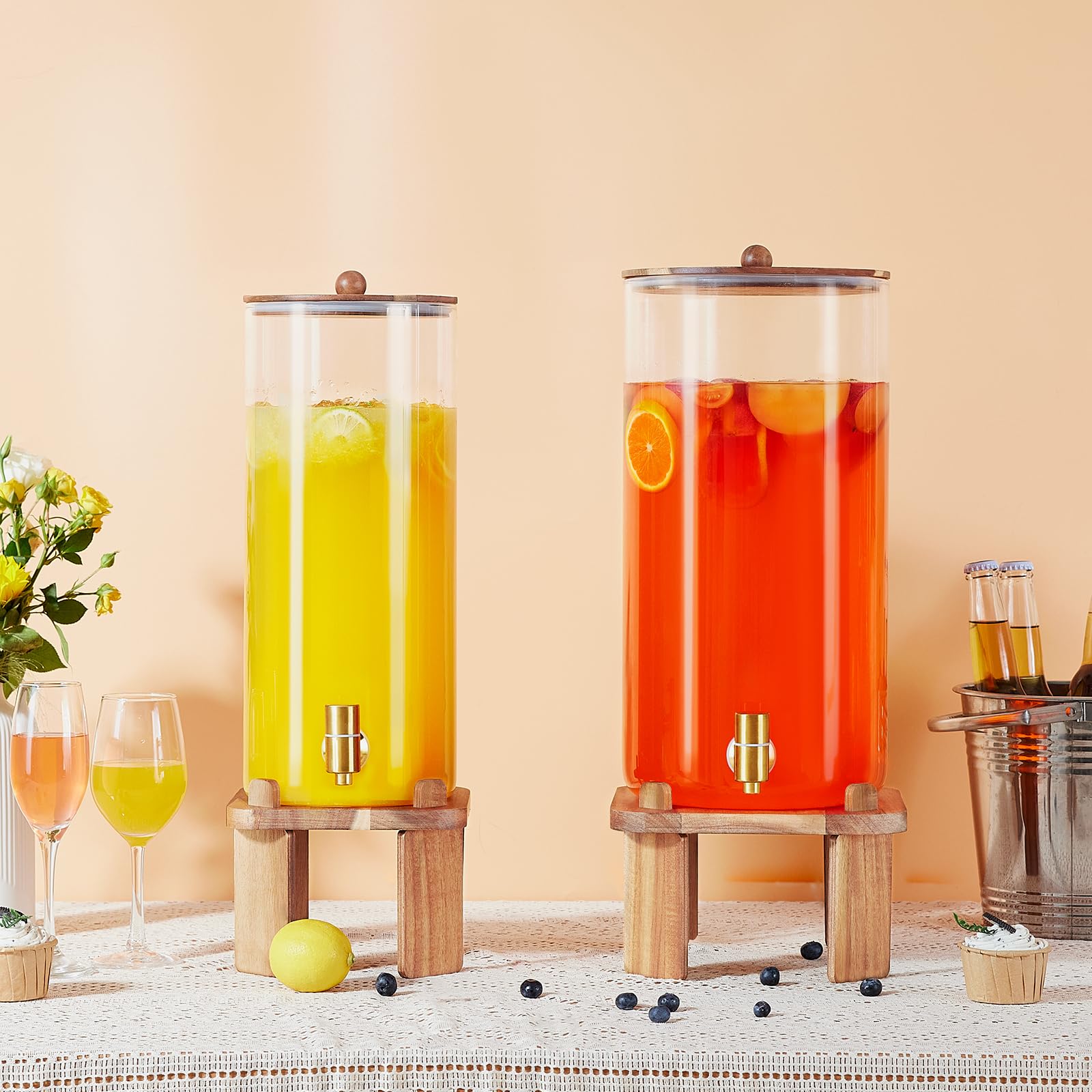 FavorFlavor dispenser and stand setup perfect for party presentation.