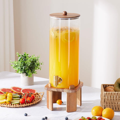 FavorFlavor lemonade dispenser setup ideal for outdoor party tables.