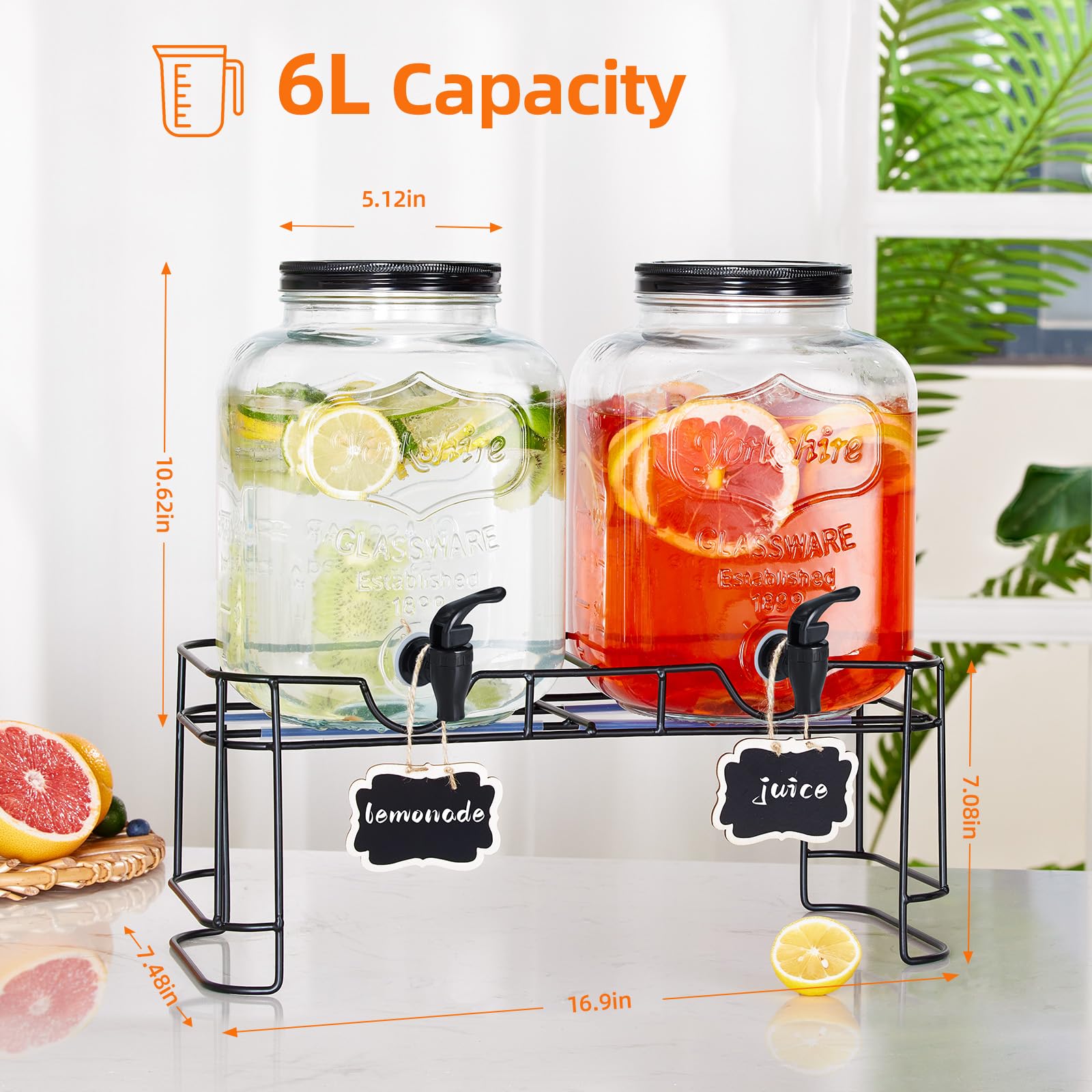 FavorFlavor sturdy metal stand elevates dispensers for easy serving at events.