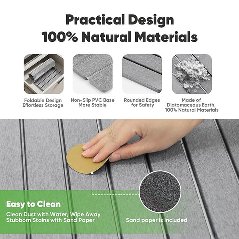 Anti-slip base keeps the Favorking mat secure during daily kitchen use.