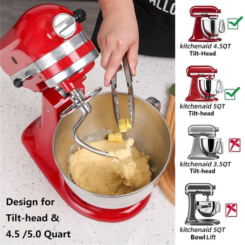 FavorKit C-shaped dough hook speeds heavy kneading for breads