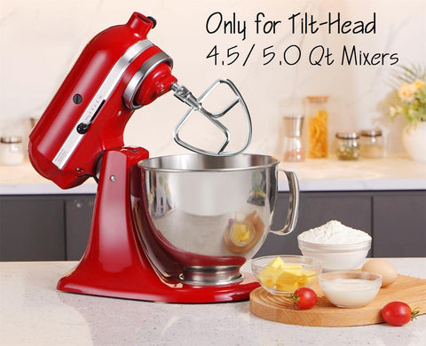 FavorKit stainless steel beater blends batter quickly for smooth textures.